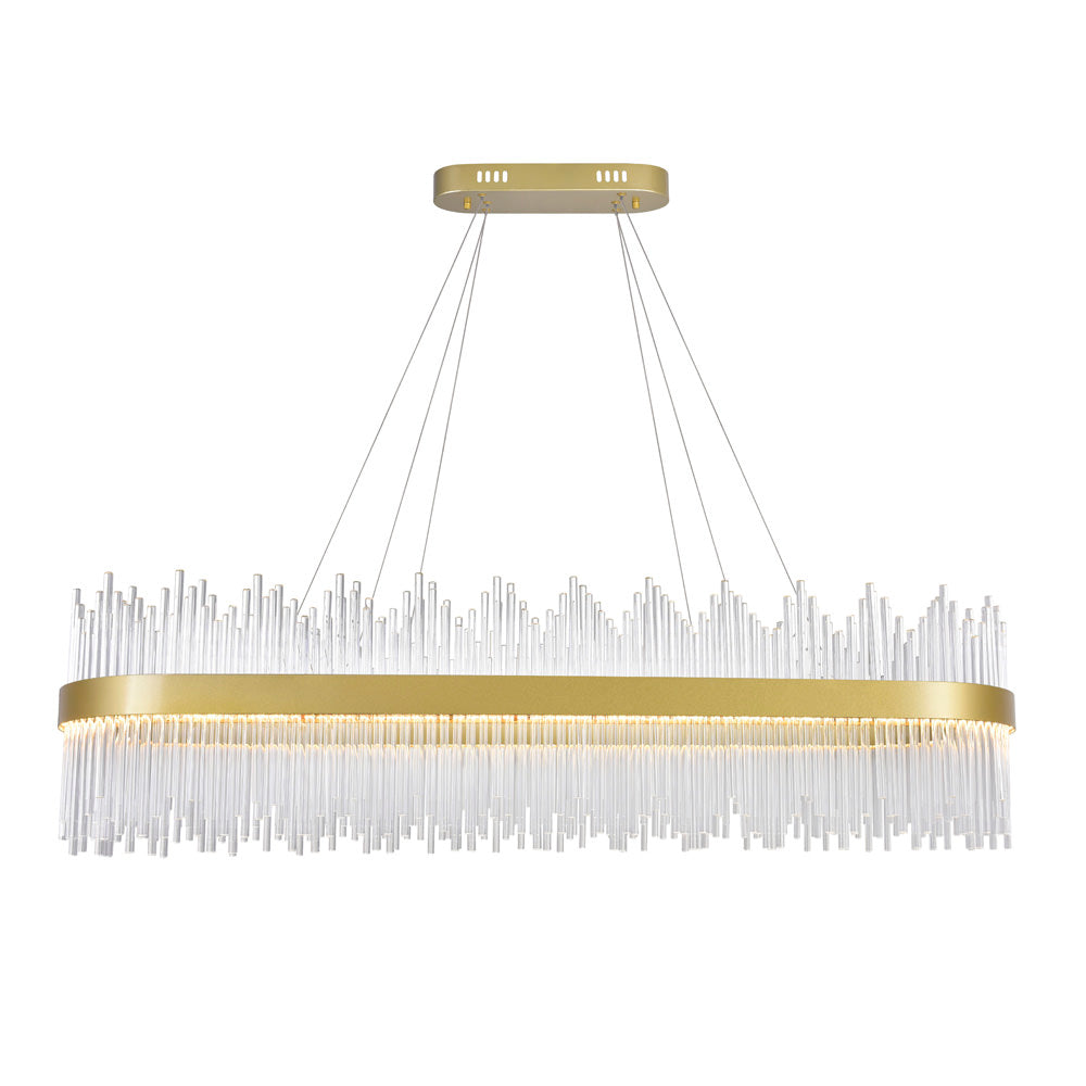 Genevieve Linear Suspension Medallion Gold