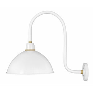 Foundry Dome Outdoor Wall Light Gloss White