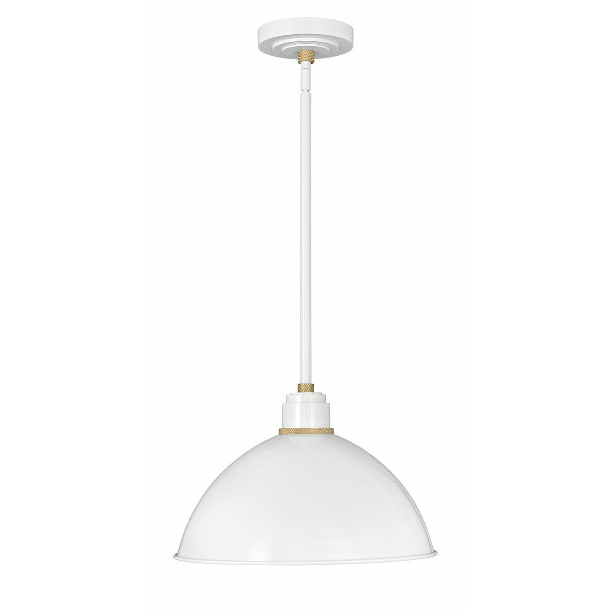 Foundry Dome Outdoor Pendant Gloss White