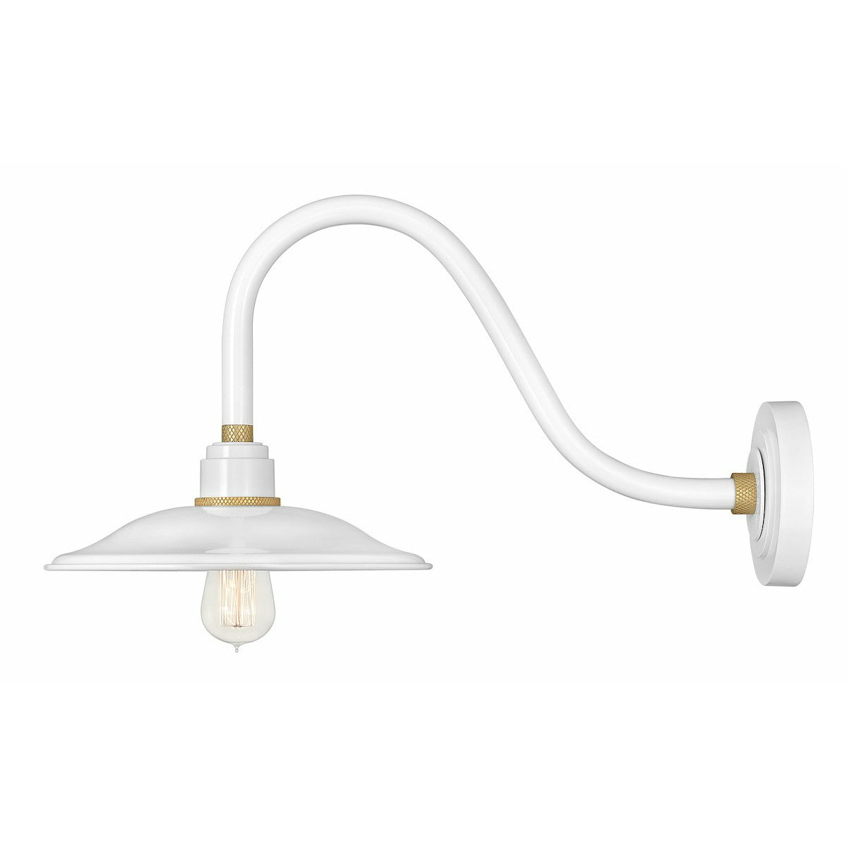 Foundry Vintage Outdoor Wall Light Gloss White