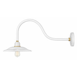 Foundry Vintage Outdoor Wall Light Gloss White