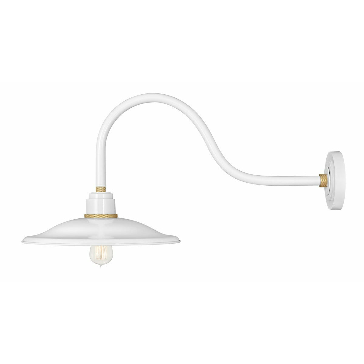 Foundry Vintage Outdoor Wall Light Gloss White