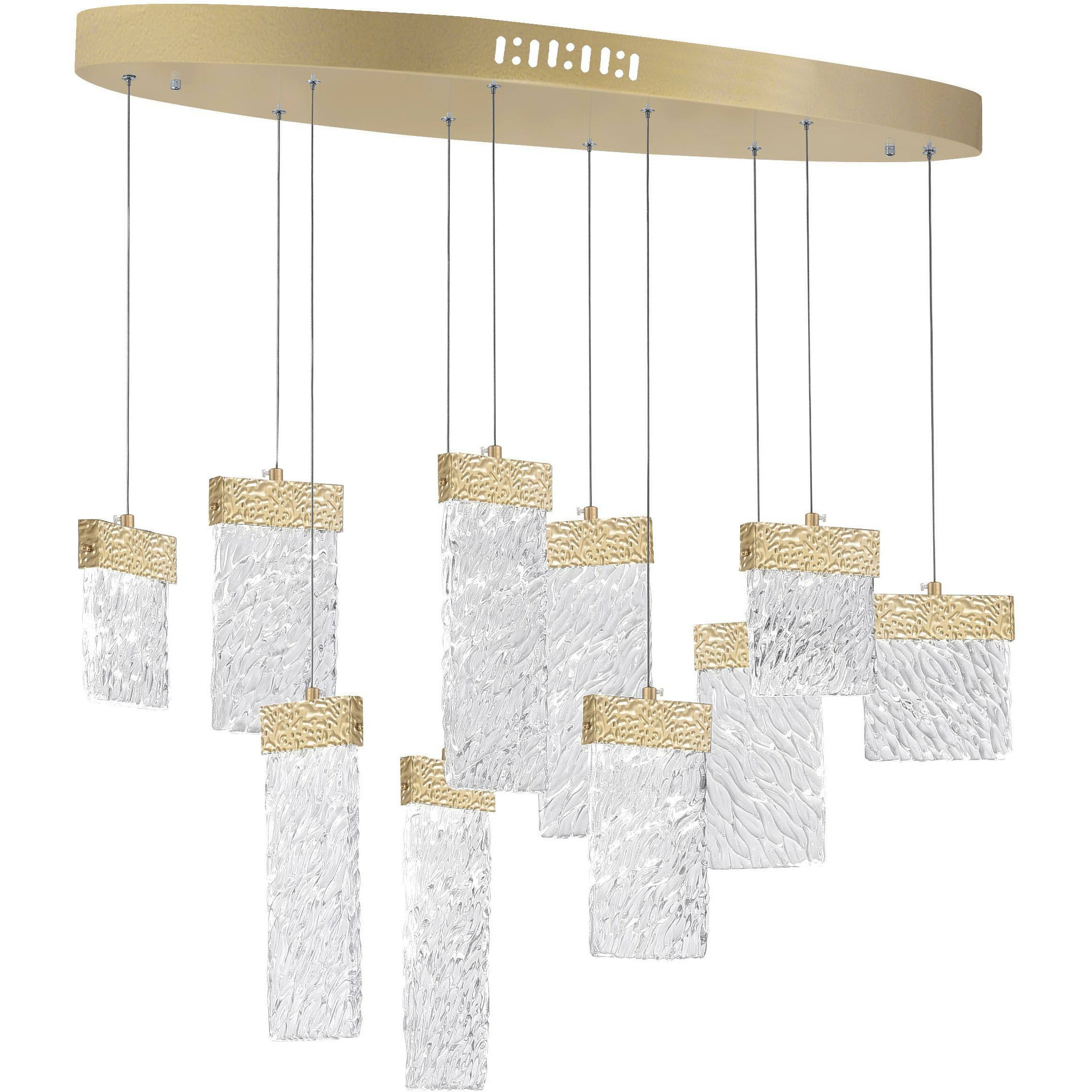 Carolina Chandelier Gold Leaf