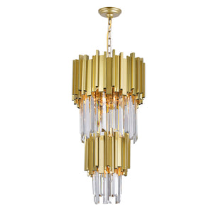 Deco Chandelier Medallion Gold