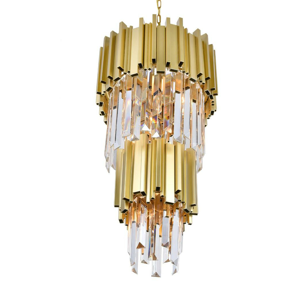 Deco Chandelier Medallion Gold