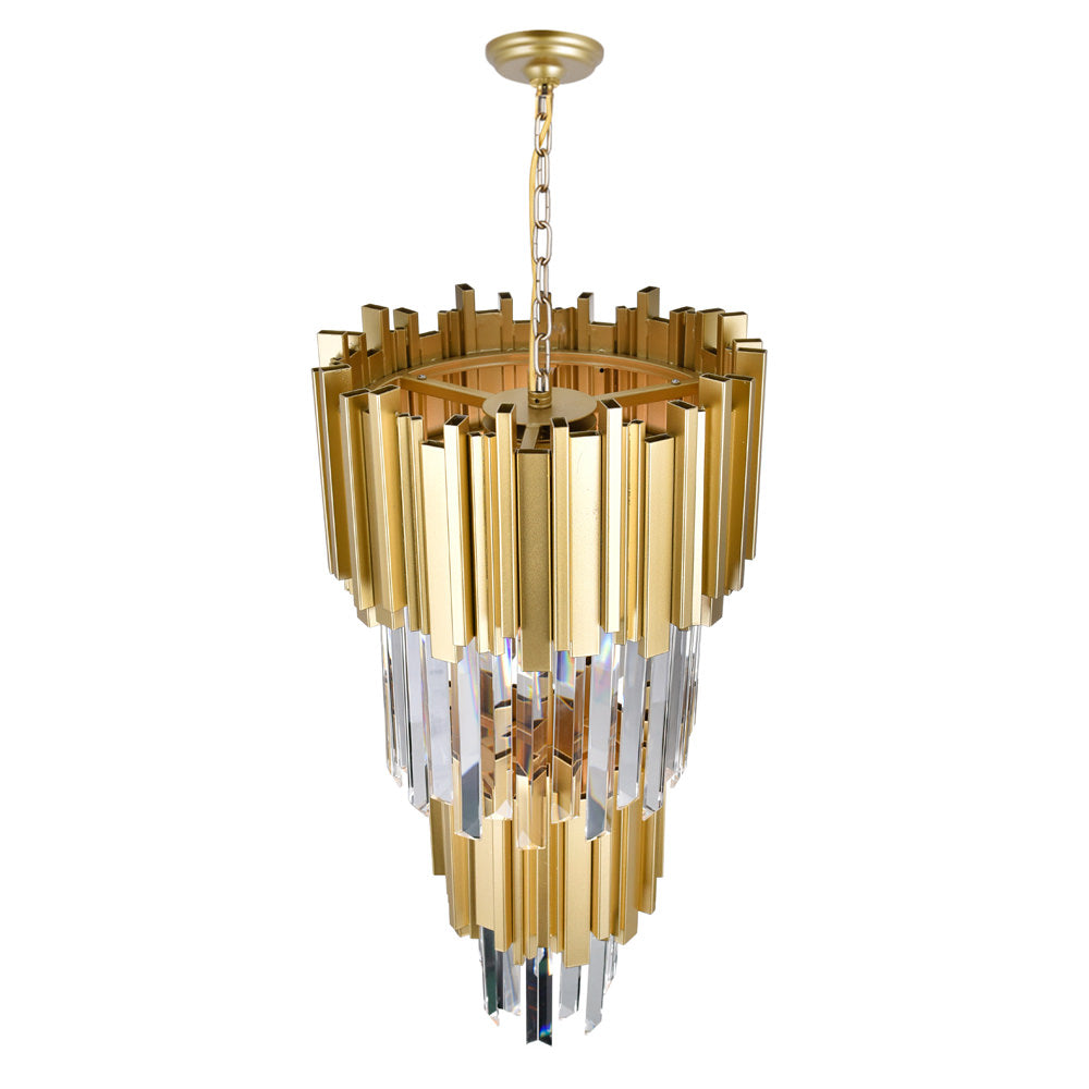 Deco Chandelier Medallion Gold