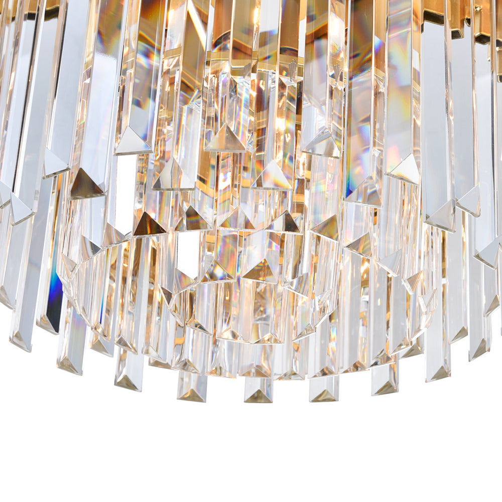 Deco Chandelier Medallion Gold