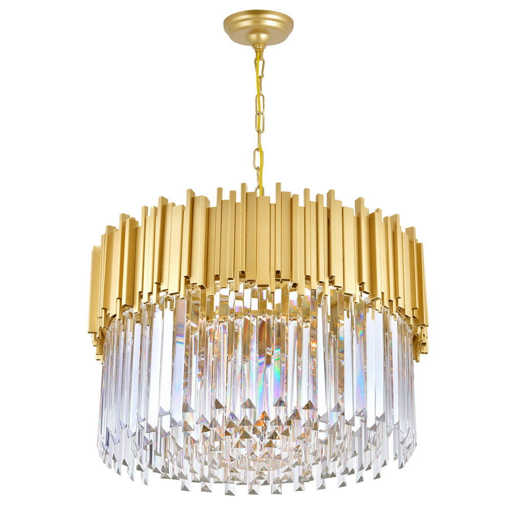 Deco Chandelier Medallion Gold