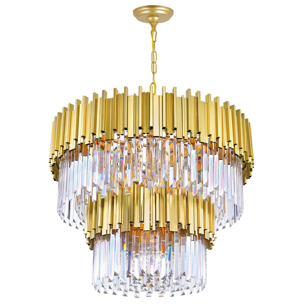 Deco Chandelier Medallion Gold