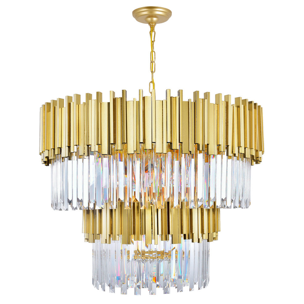 Deco Chandelier Medallion Gold