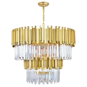 Deco Chandelier Medallion Gold