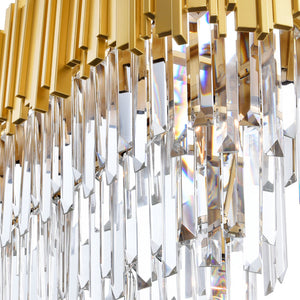 Deco Linear Suspension Medallion Gold