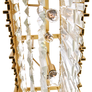 Deco Linear Suspension Medallion Gold