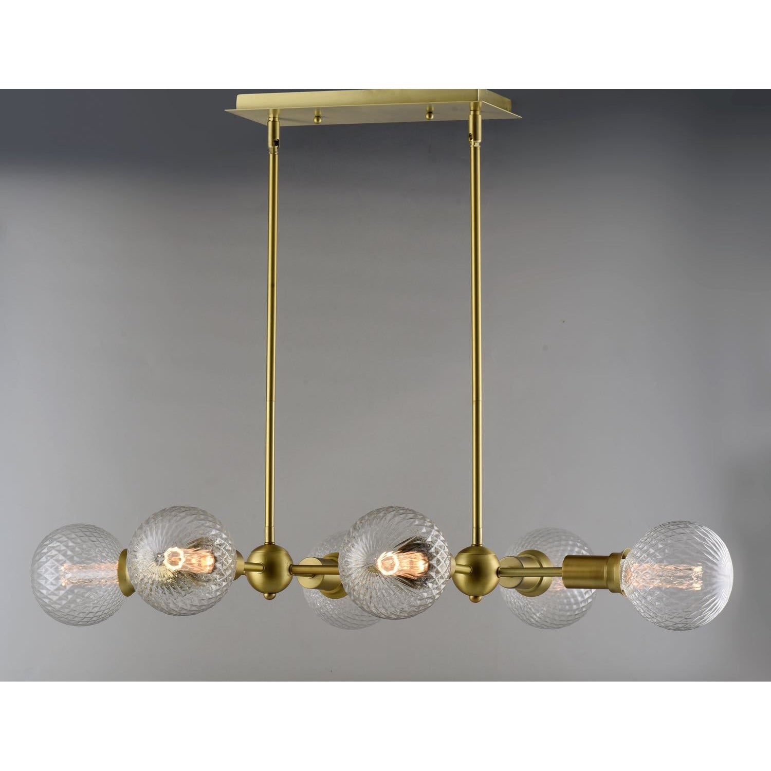 Molecule Linear Suspension Satin Brass