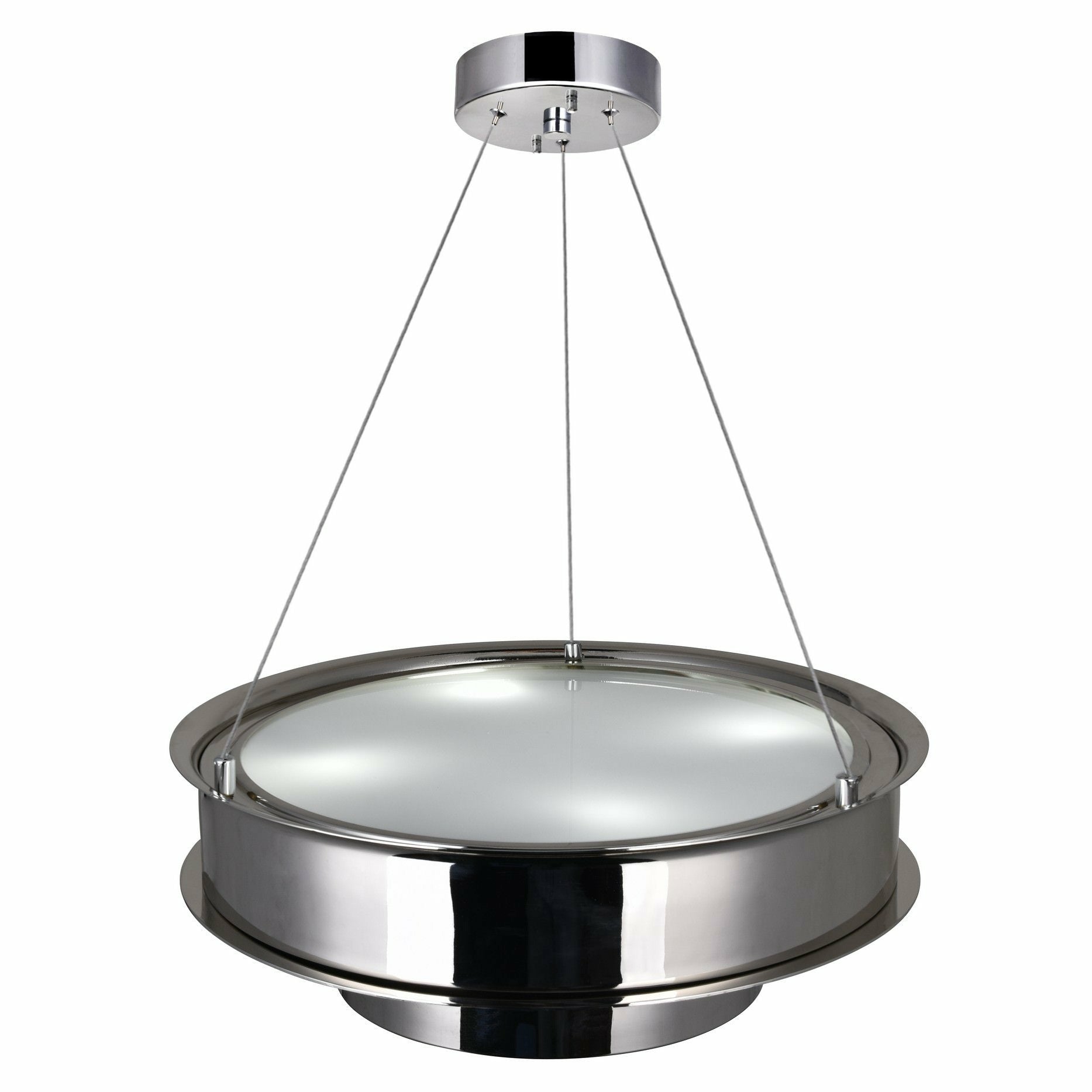 Discus Chandelier Polished Nickel