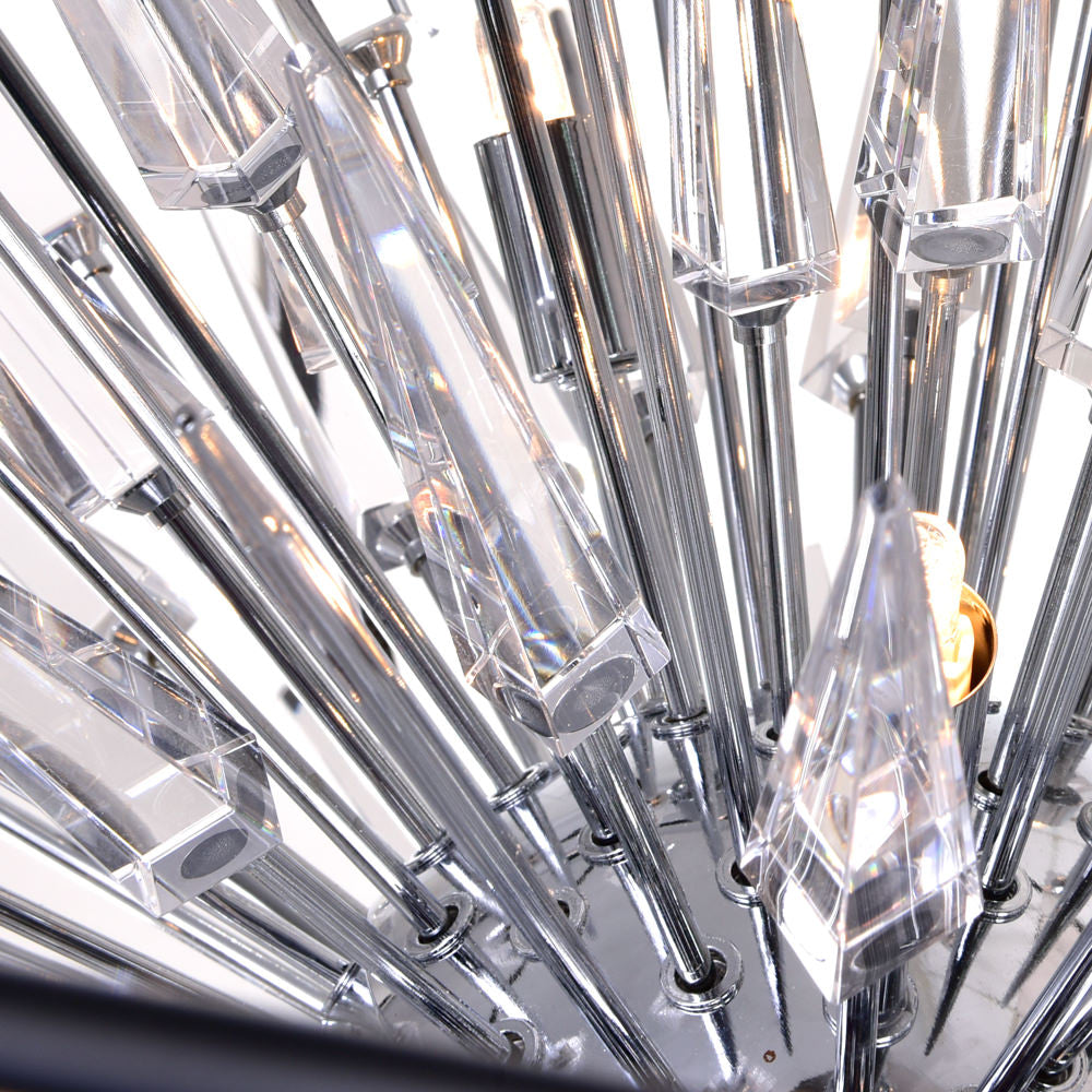 Starburst Chandelier Chrome & Black