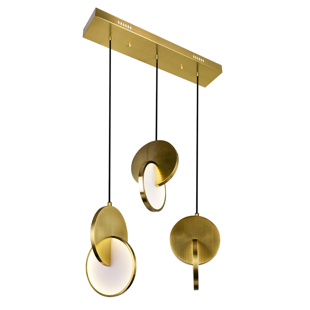 Tranche Linear Suspension Brushed Brass
