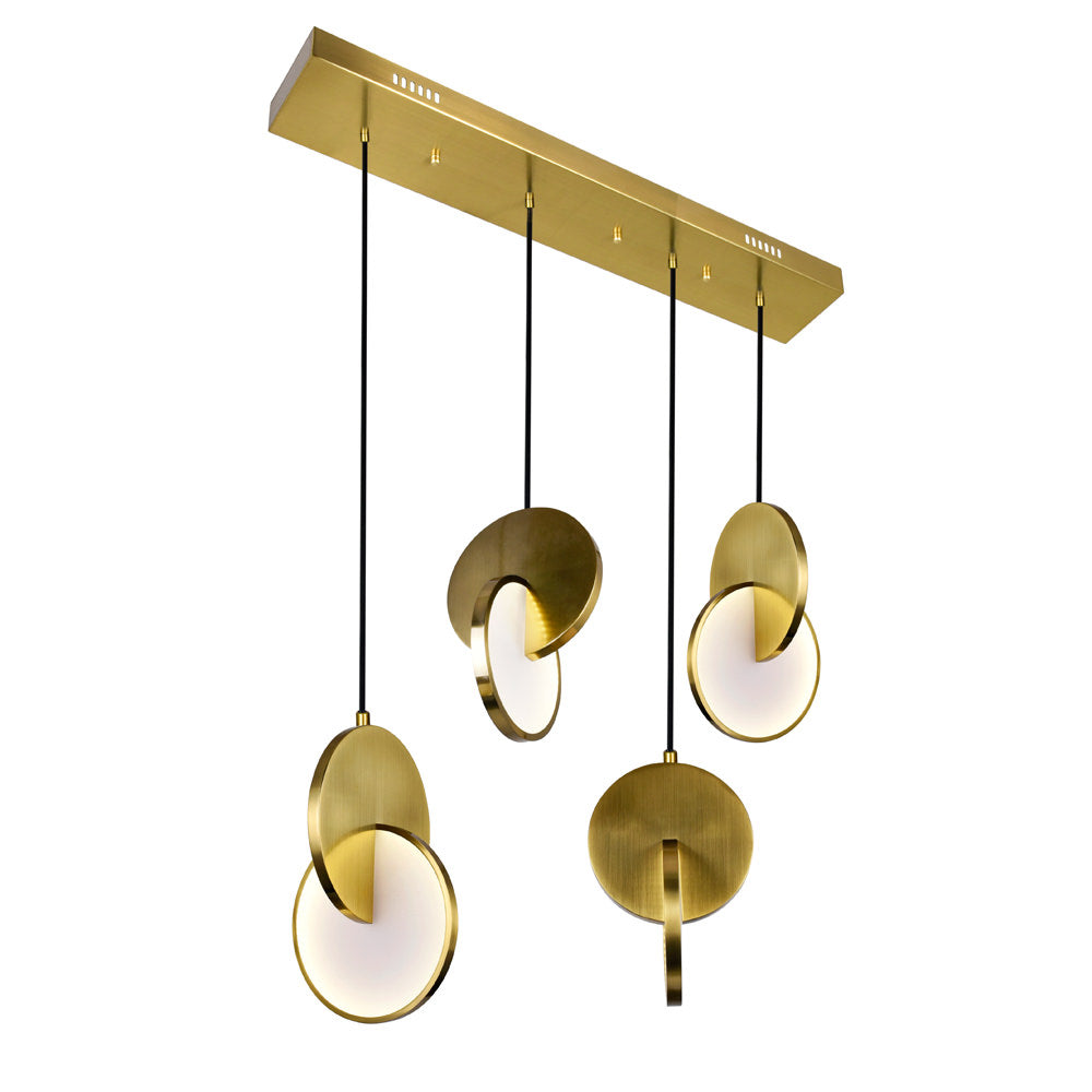 Tranche Linear Suspension Brushed Brass