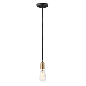 Early Electric Pendant Black / Antique Brass