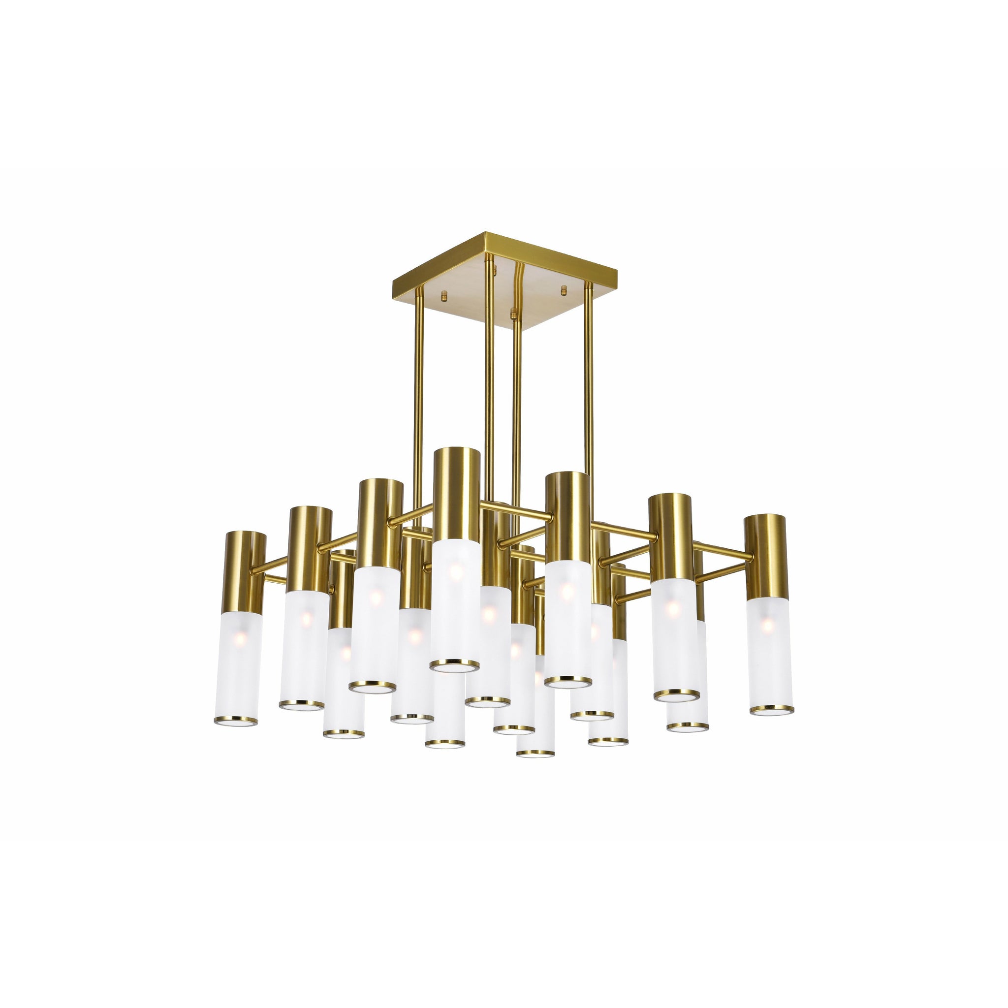 Pipes Chandelier Brass