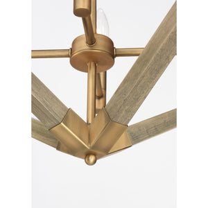 Vector Pendant Weathered Oak / Antique Brass