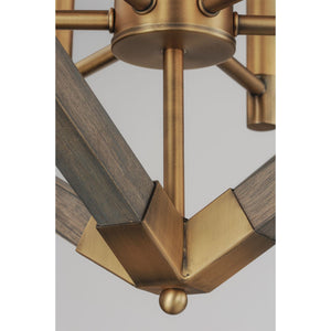 Vector Pendant Weathered Oak / Antique Brass