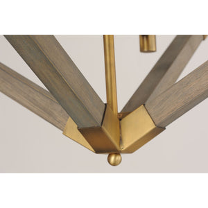 Vector Pendant Weathered Oak / Antique Brass