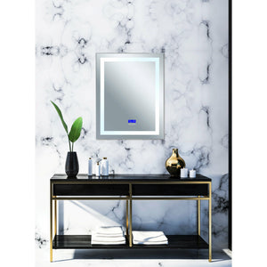 Abril Lighted Mirror Matte White