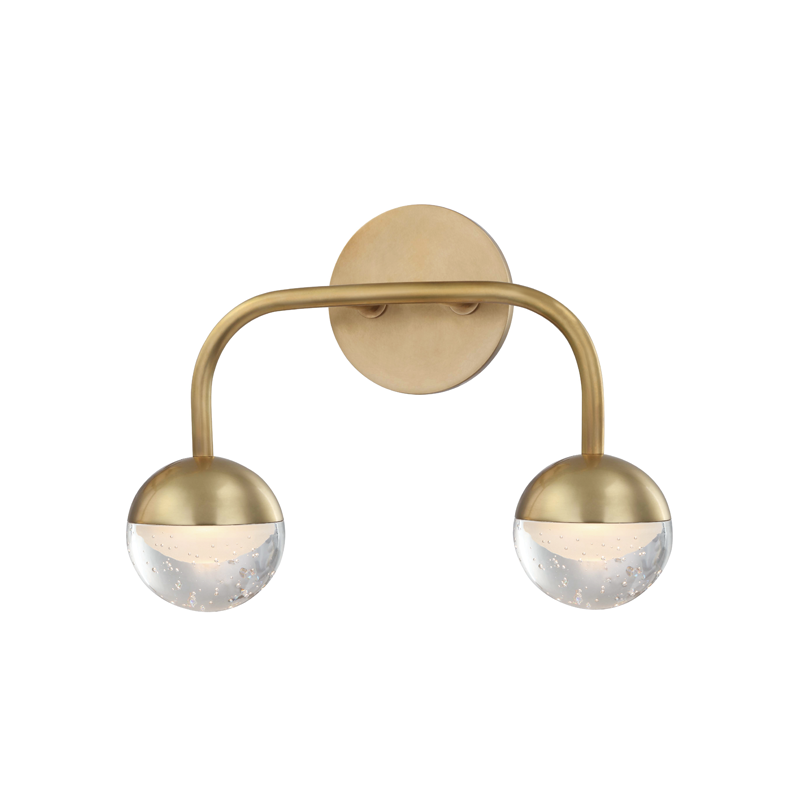 Boca Vanity Light Aged Brass