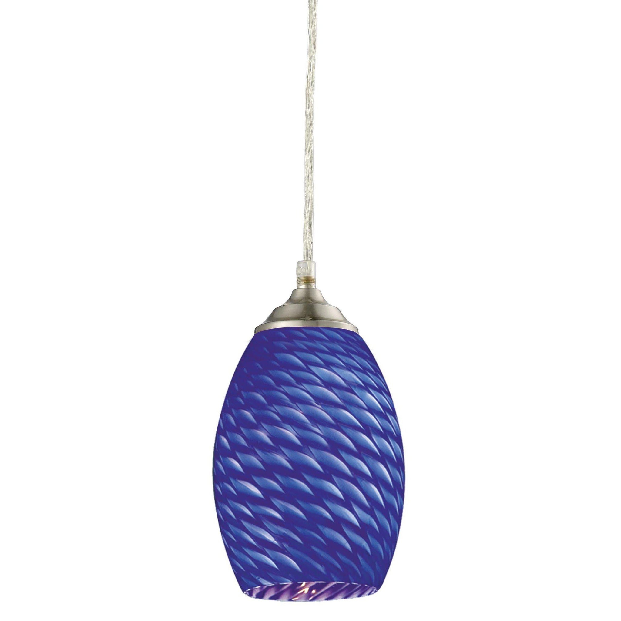 Jazz Mini Pendant Brushed Nickel | Blue