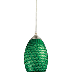 Jazz Mini Pendant Brushed Nickel | Green