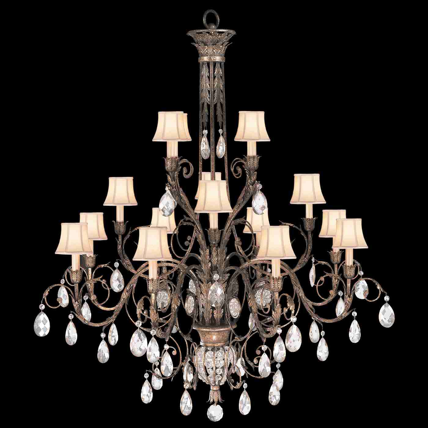 A Midsummer Nights Dream Chandelier Gold with Shades