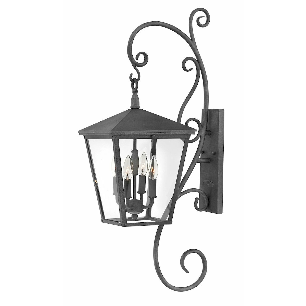 Trellis Outdoor Wall Light Aged Zinc-LL