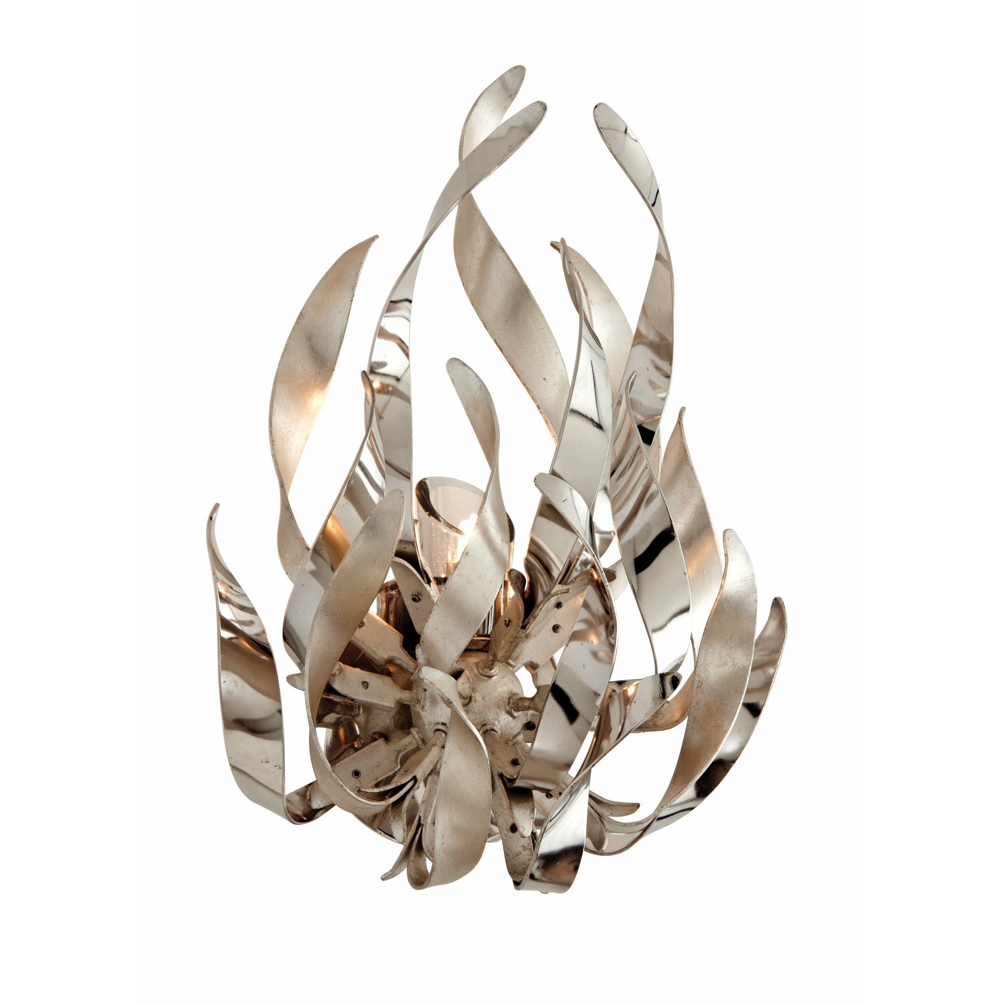 Graffiti Sconce Silver Leaf Polished Stainless