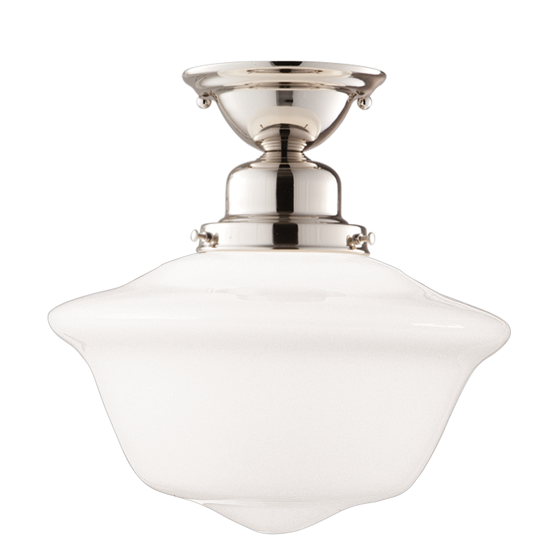 Edison Collection Semi Flush Mount Polished Nickel