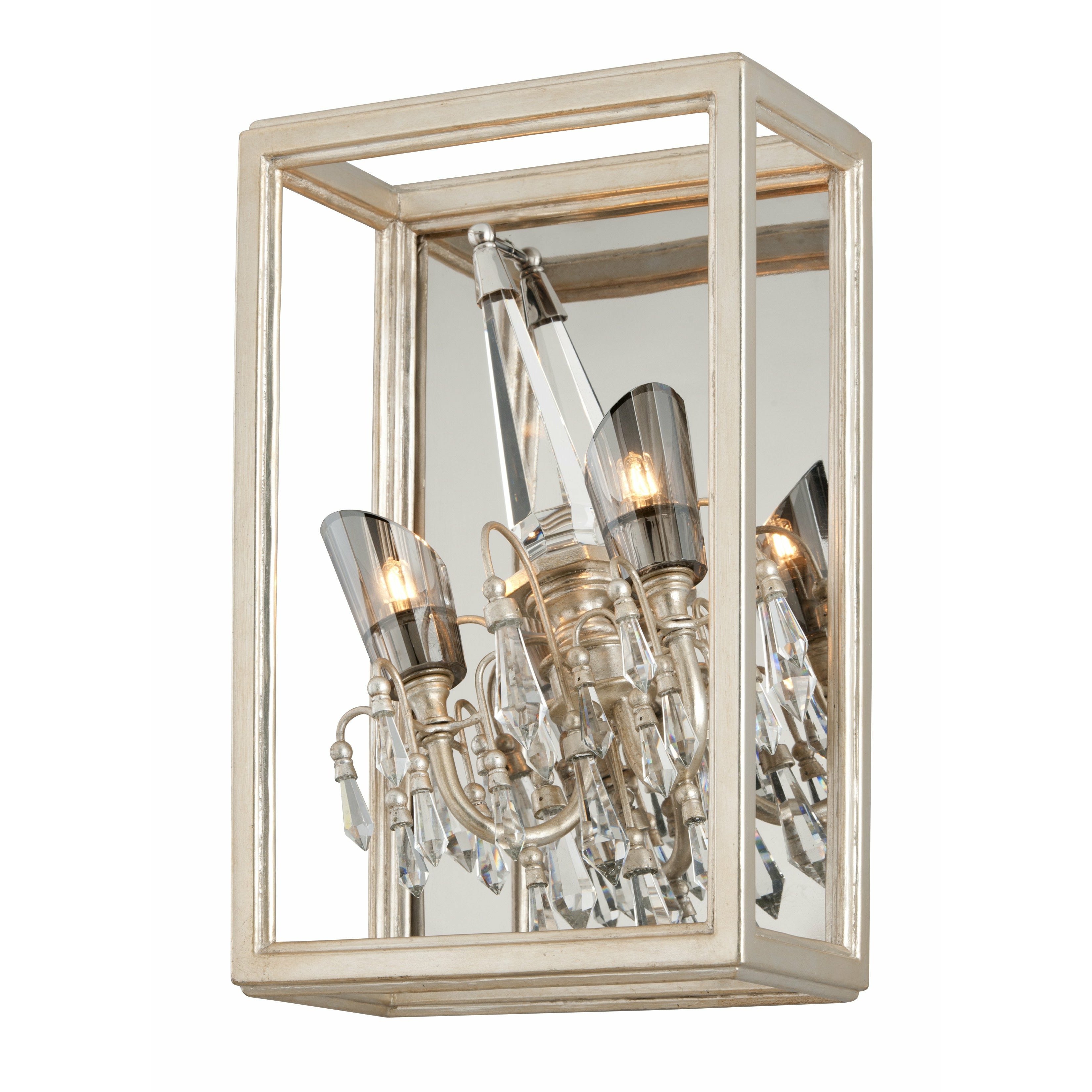 Houdini Sconce Silver & Gold Leaf & Stainless