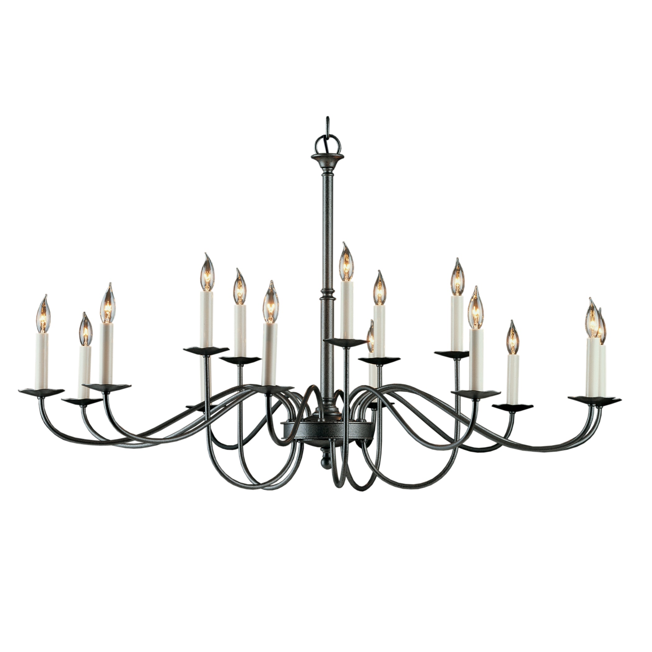 Simple Lines Chandelier Natural Iron (20)
