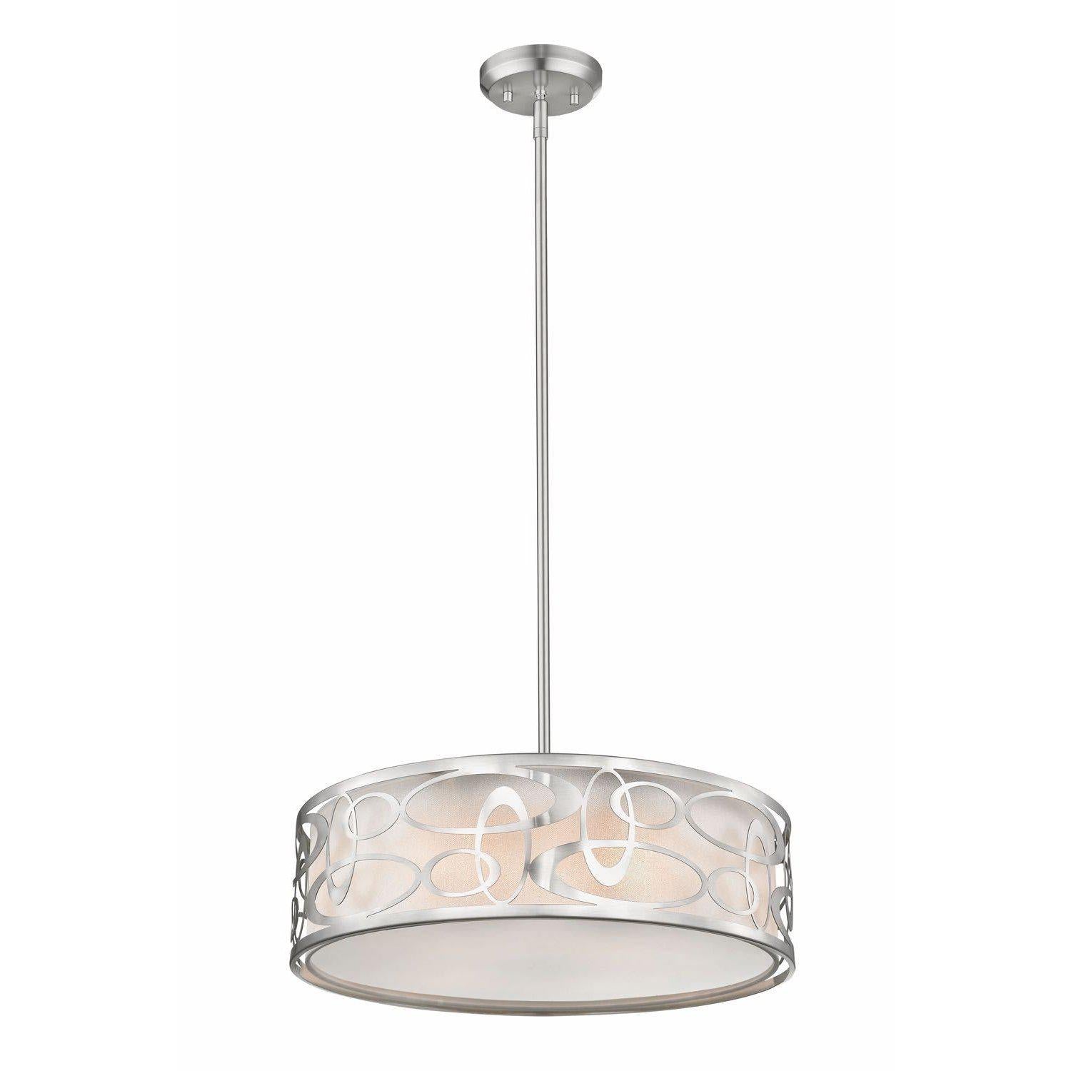 Opal Pendant Brushed Nickel