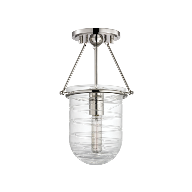 Willet Semi Flush Mount Polished Nickel