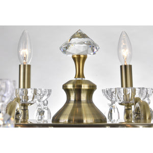 Flawless Chandelier Antique Brass