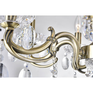 Flawless Chandelier Antique Brass