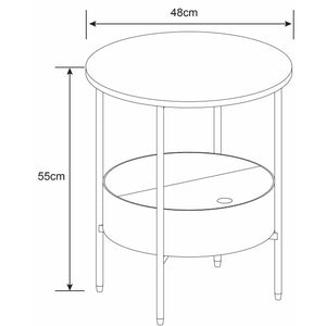 Canarm Hutton Round Side Table