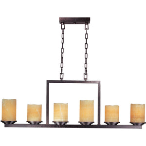 Luminous Chandelier Rustic Ebony