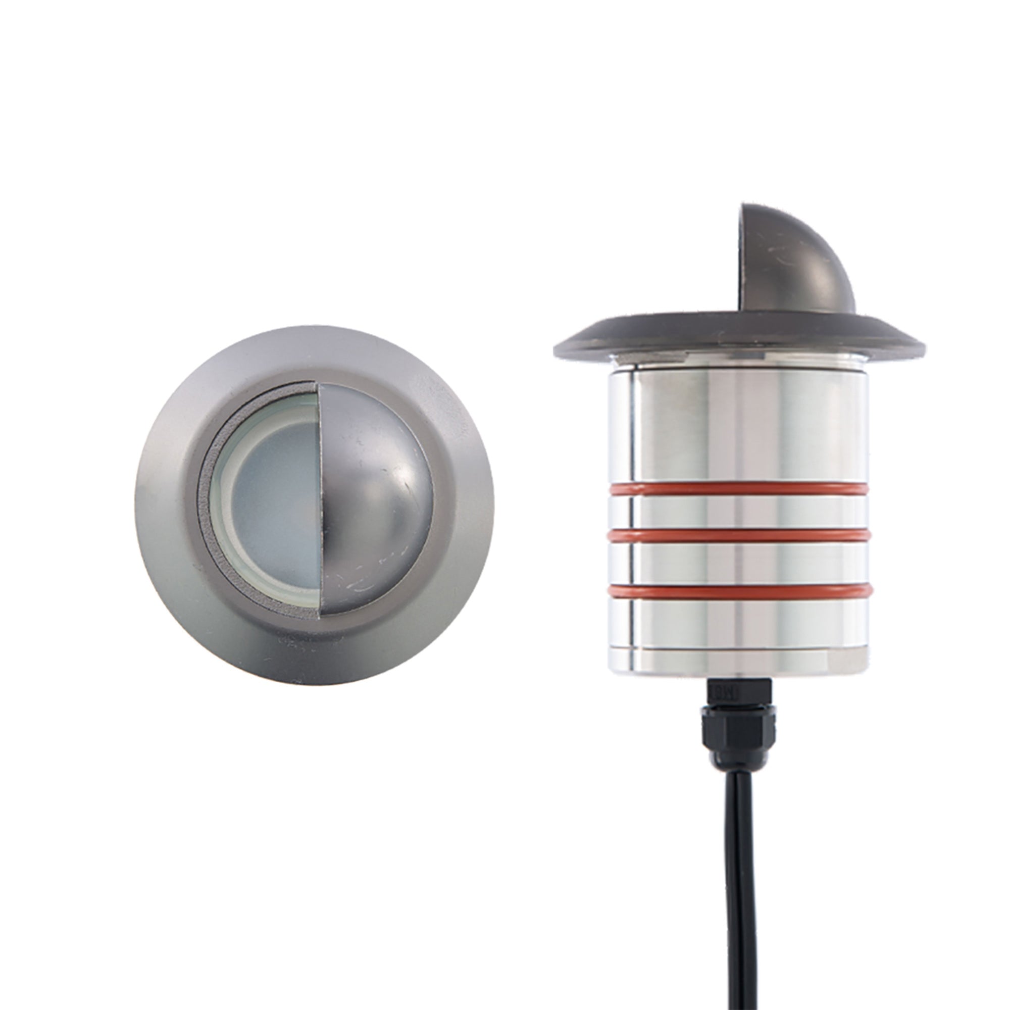 LED 2" 12V Round Scoop Top Inground Indicator Light