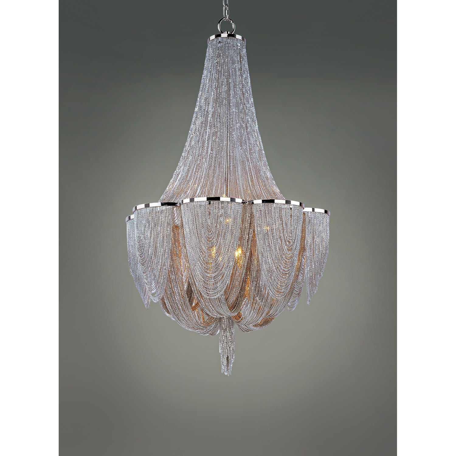 Chantilly Chandelier Polished Nickel