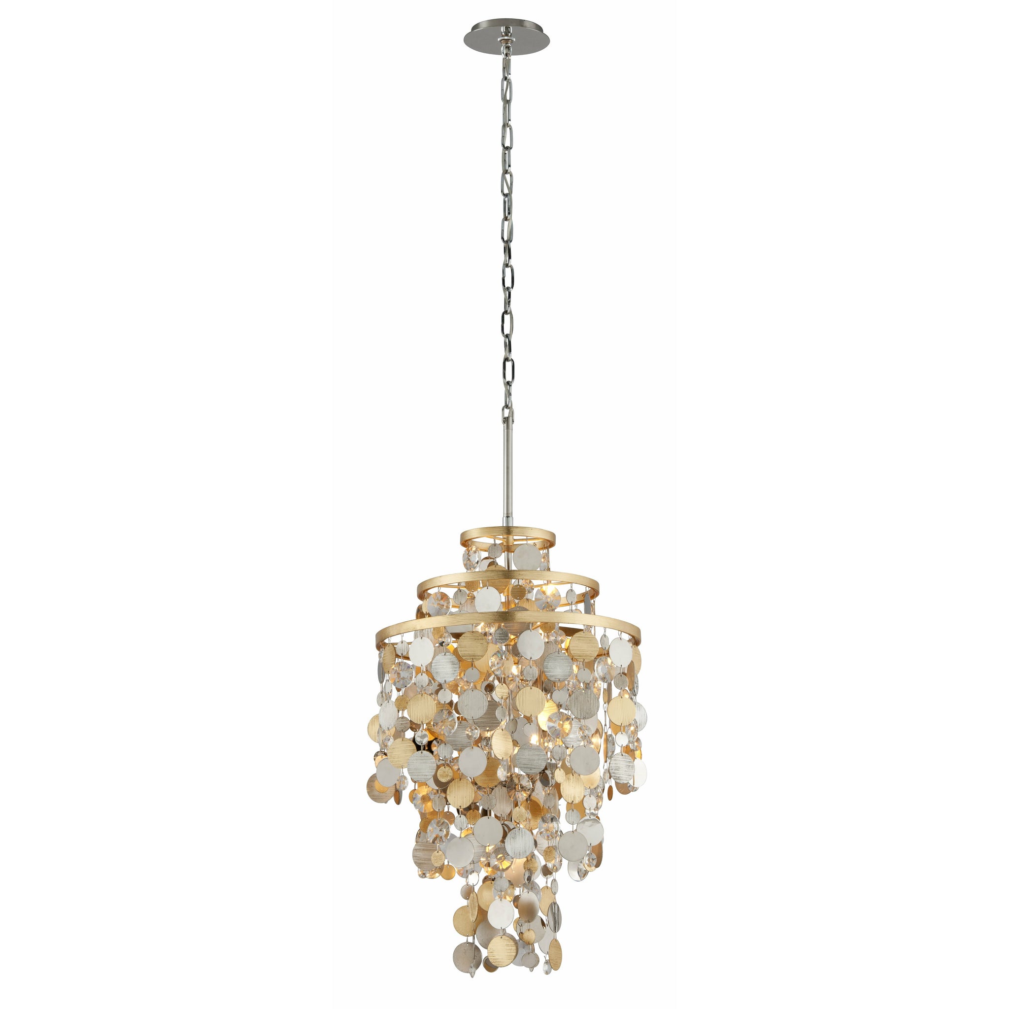 Ambrosia Pendant Gold Silver Leaf & Stainless