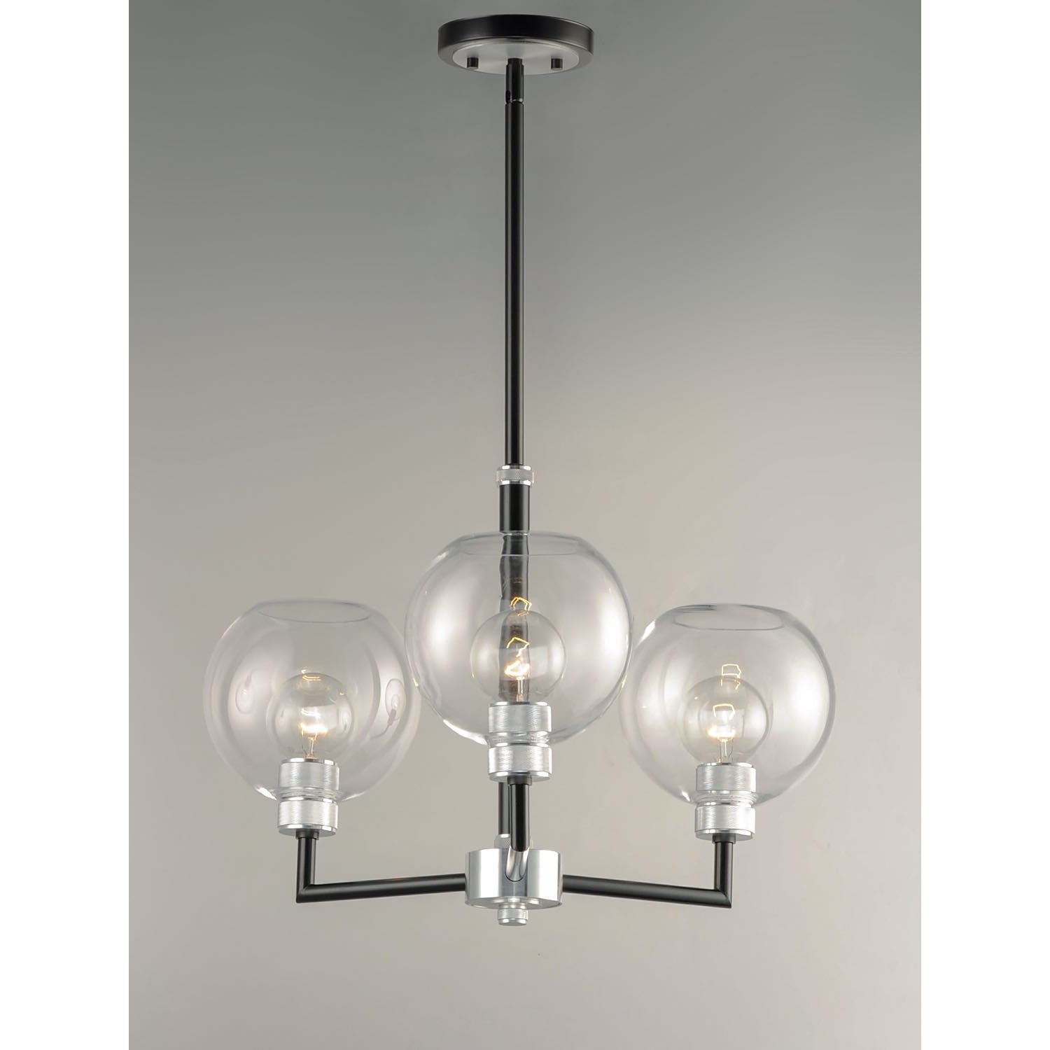 Vessel Chandelier Black / Brushed Aluminum