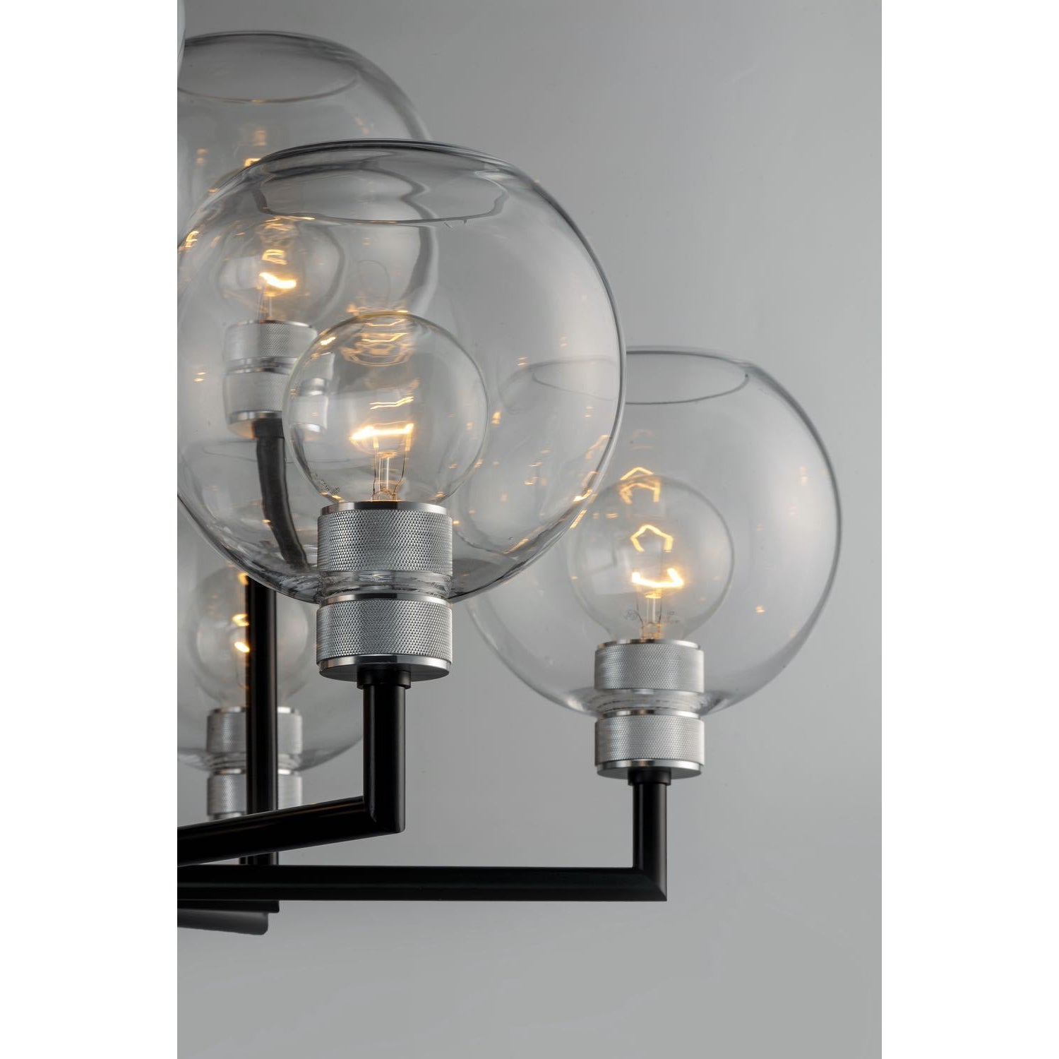 Vessel Chandelier Black / Brushed Aluminum