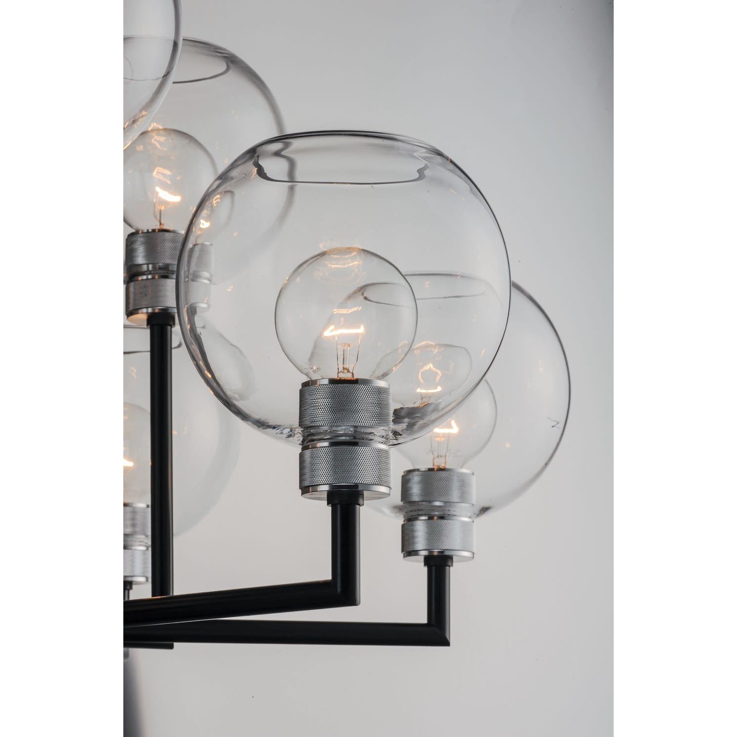 Vessel Chandelier Black / Brushed Aluminum