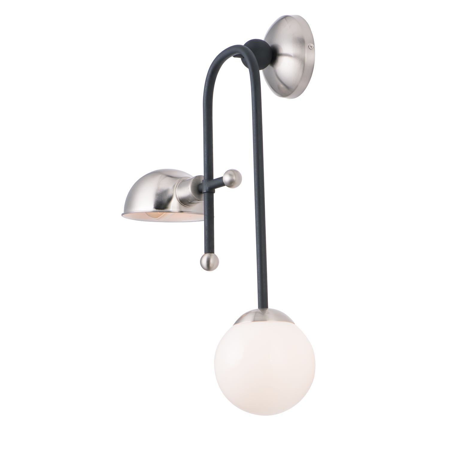 Mingle LED Sconce Black / Satin Nickel